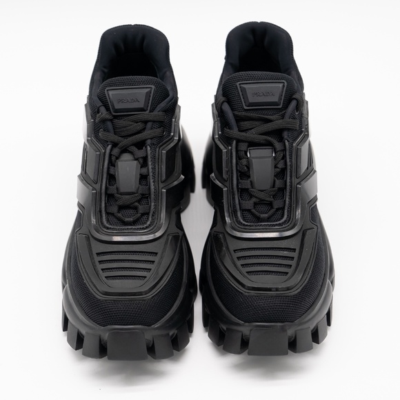 size 41eu 11 US Prada Cloudbust Thunder Mid Top Sneakers Black Wedge - Picture 3 of 12